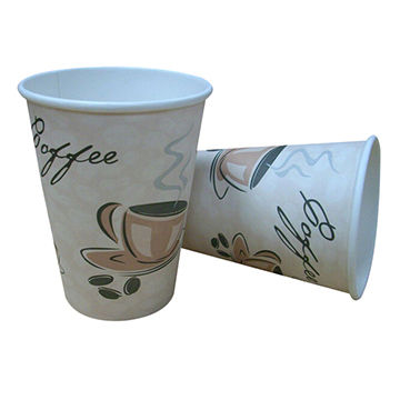 80mm 10oz Paper Coffee Cup With Clients Brand Printed Food Grade Ink