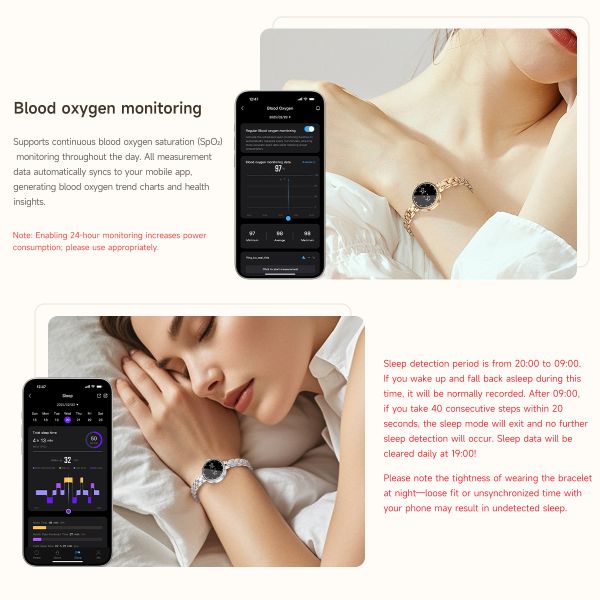 L6 Smartwatch Zinc Alloy Heart Rate Monitoring Answer Call Menstrual Cycle Management Women's IPS Display IP67 Waterproof