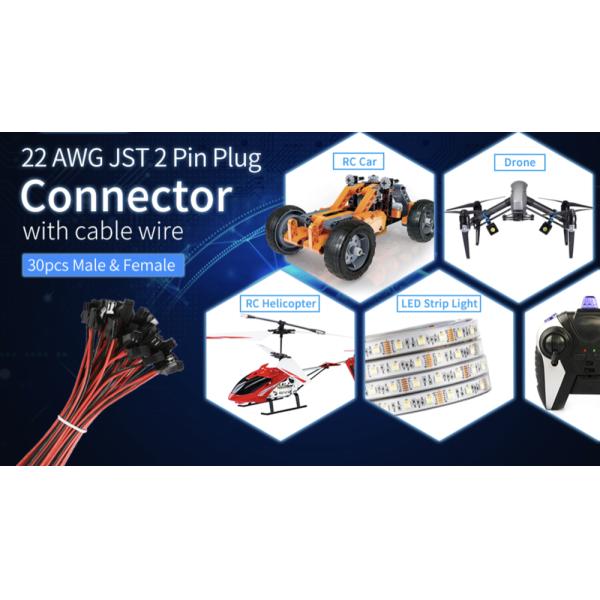 LED свет кабельной проволоки с мужским и женским JST SM кабельных разъемов современный дизайн стиль