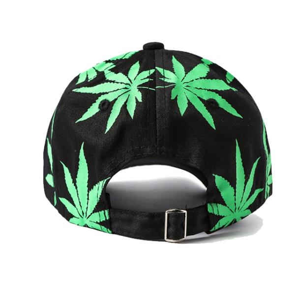 2019 Green Leaf Mens Baseball Hats , Wild Sunshade Printing Casual Baseball Caps