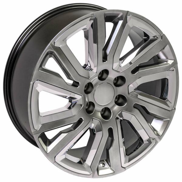 TUV 22 Inch GMC Denali Replica Wheels 5901 Gloss Black Chevy Tahoe Chrome Rims