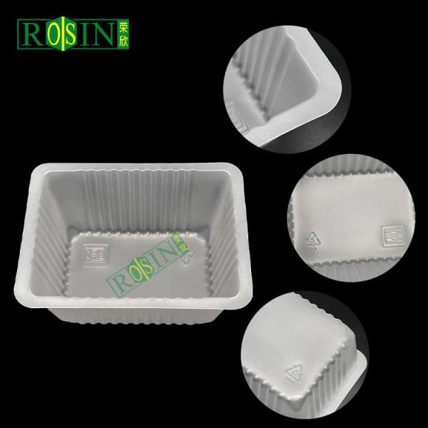 Thermoforming Vacuum Sealed Frozen Food Tray Plastic Tofu Tray Disposable