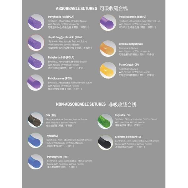 Disposable Medical Sterilised Surgical Suture With Needle