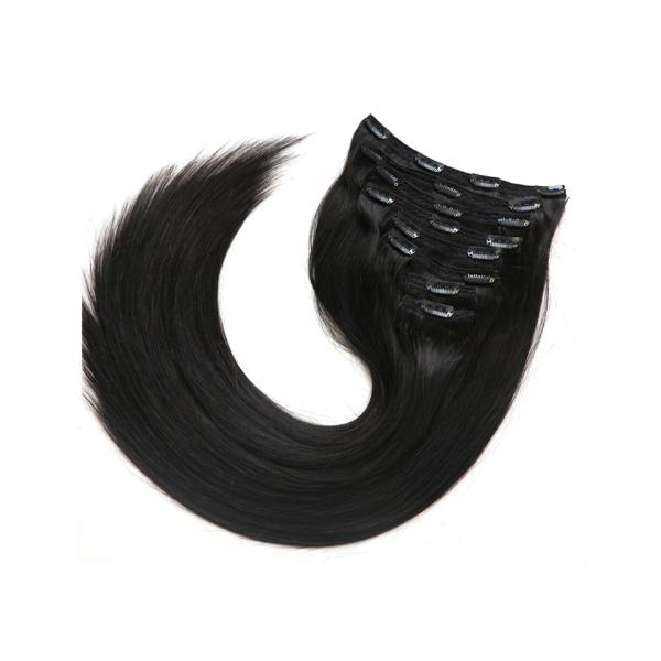 Зажим человеческих волос расширений 100 волос девственницы перуанский в мягкой шелковистой прямой волне