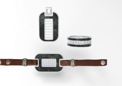 Custom Men's Carbon Fiber Jewelry Set Ring And Pendant Set Stainless Steel Bracelet