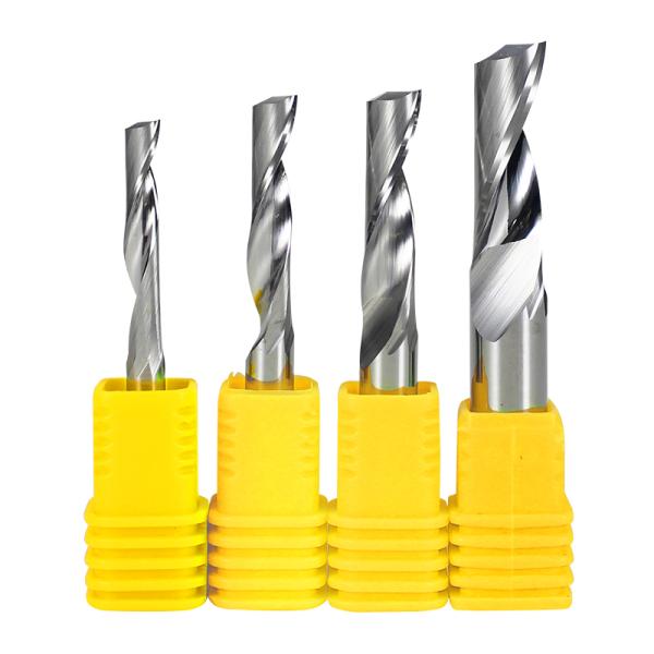 Solide Carbide Aluminium Processing Milling Cutter Working Tools  Single Flute CNC Spiral Groove Bit