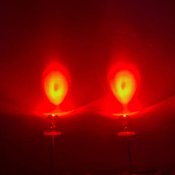 5mm 650nm - 655nm Deep Red Color 9000mcd - 10000mcd 8deg Bullet Head Water Clear Lens Diode Light