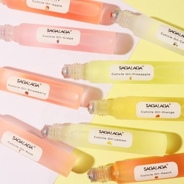 Pink Organic Vegan privé en gros en vrac Revitalizer Bouteille à rouleaux Étiquette stylo à ongles Réservoir d'huile de cuticule pour ongles personnalisé