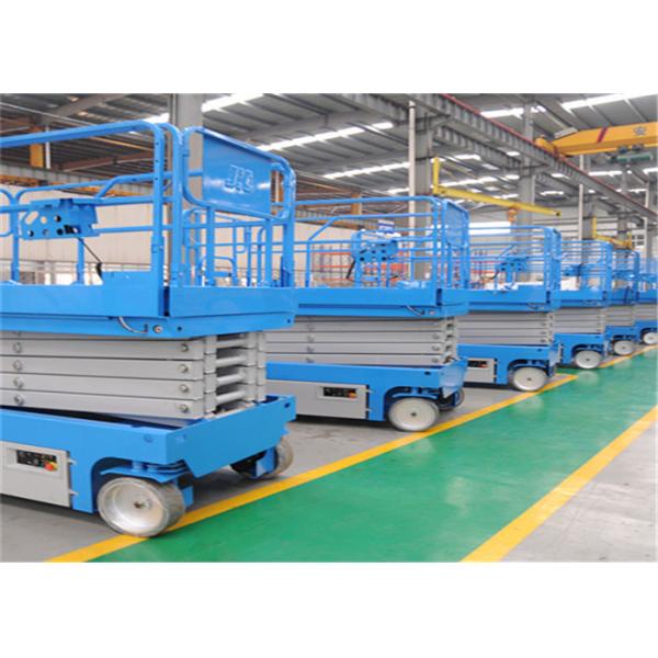 Small Skylift Mechanical Scissor Lift , Auto Scissor Lift Drive Speed Interlock Limits