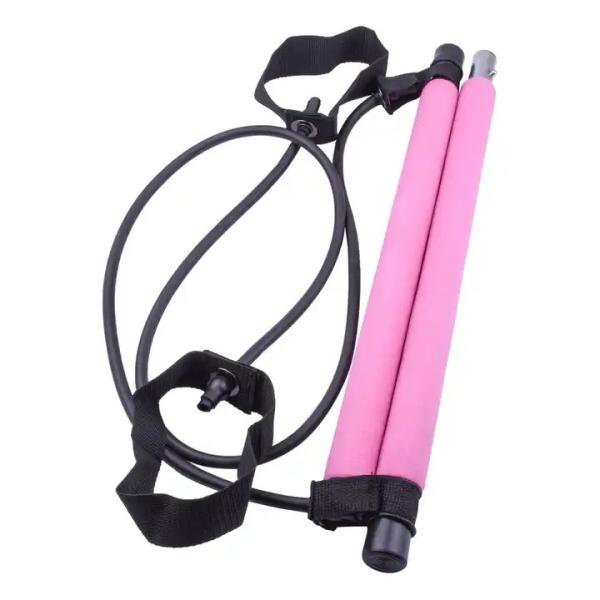 Pilates Bar Yoga Stick Pilates bar kit for Home Gym with Resistance Bands for Pilates Exercise and Body Workout