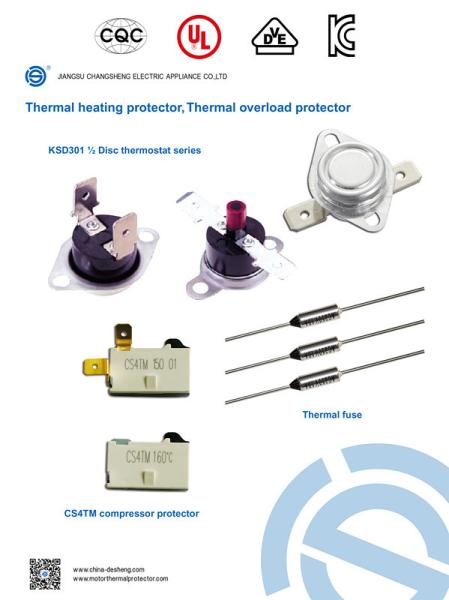 BR-B2D AC or DC Thermal Protector , Bimetallic Disc Thermostats ,  250A 5A
