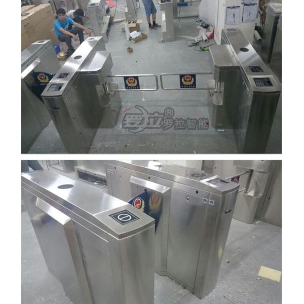 Fingerprint Entrance Swing Barrier Gate Stainless Steel For Handicap Channel