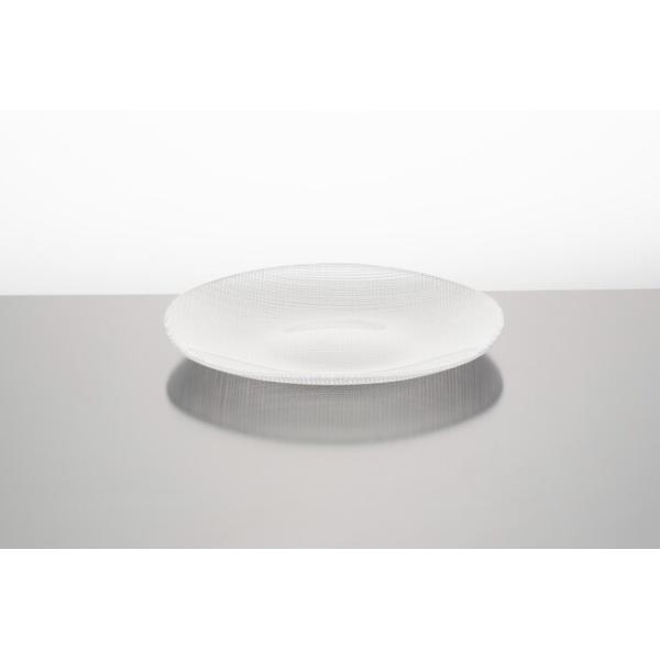 Embossed Clear Glass Kitchen Wares Dinner Plates Machine Made