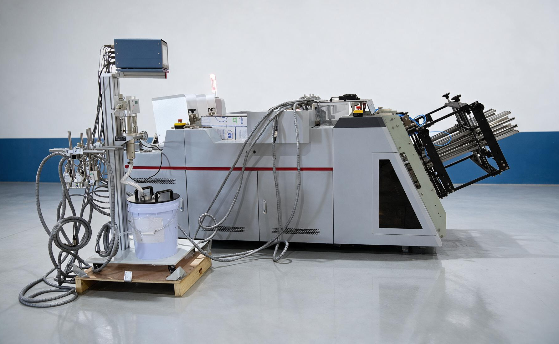 CE1000/2-B Dual Channel Independent Control Full Servo Precision Carton Forming Machine with Optional Cold Glue System
