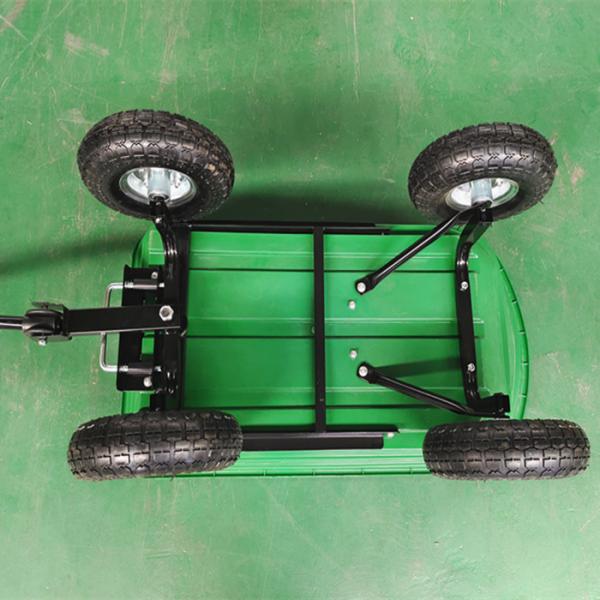 Utility 10 Inch Pneumatic Tires Wheel Garden Dump Truck 75L Capacity