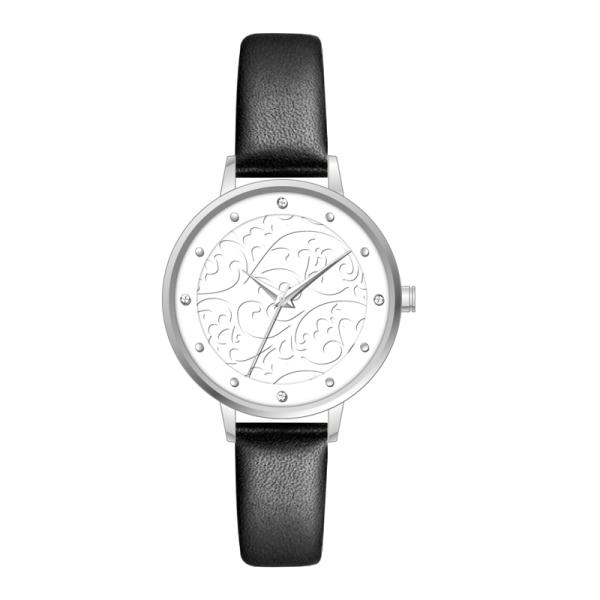 Luxury Leather Strap Diamond Women Quartz Watches Water Resistant 3 ATM