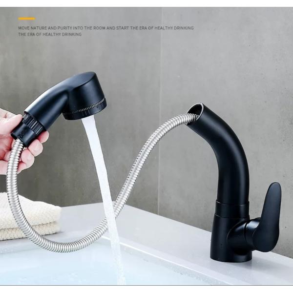 360 Degree Pull Out Water Saving Sink Tap for Grass Water Brass in Hot Cold Shower