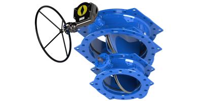 Flange dobro azul/ferro dútile excêntrico dobro da válvula de borboleta fundado