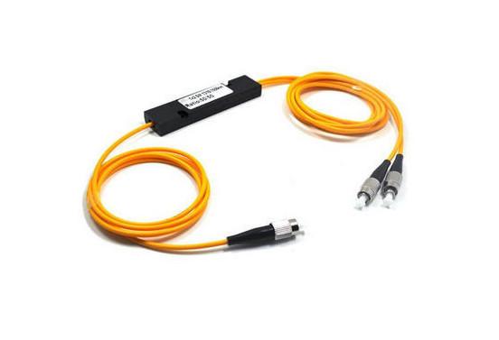 Low PDL Fiber Optic PLC Splitter 1 X 2 Optical Cable Coupler G657A Type Fiber