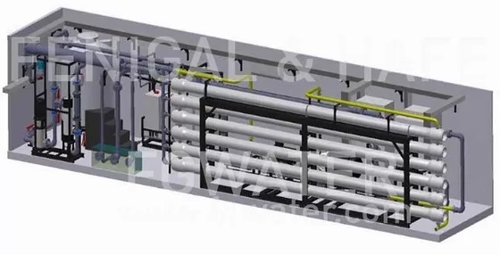 500 M³/day Containerized BWRO System with 70% Recovery Rate and 1.04 kWh/m³ Energy Consumption