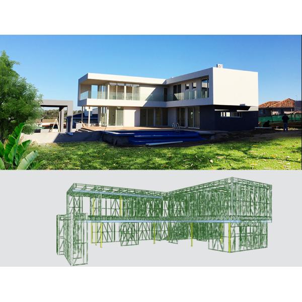 Холодноформованная стальная конструкция Легкая стальная рама Преfabрикованные виллы Дома современного дизайна