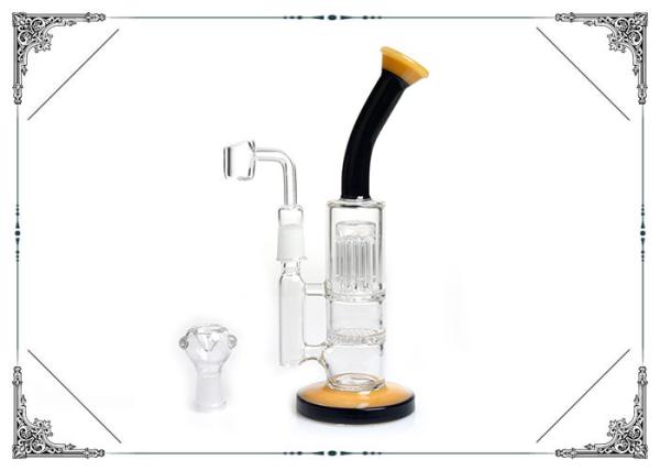 6 Tree Arms Honeycomb Perc Dab Oil Rig With Hookah Glass Bowl And Quartz Banger