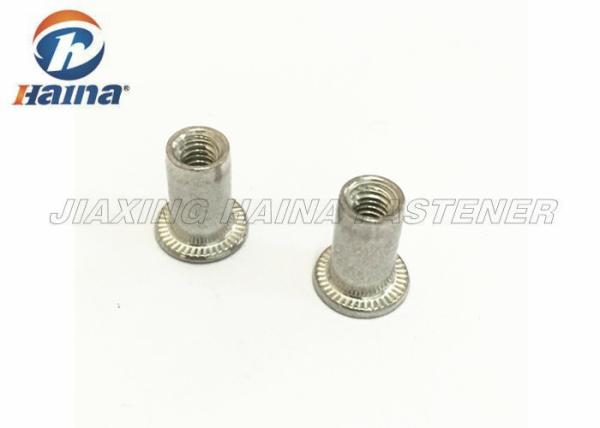 Aluminum Round Body  M4 M6 M8 Flat Head  Blind Rivets Nuts Without Knurled