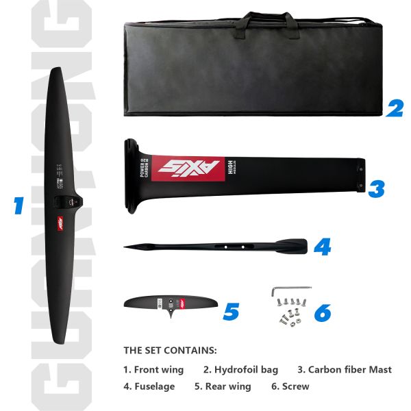 AXIS Hydrofoil ART Pro 1201 Front Wing with AXIS Power Carbon Mast Kitesurf WaterPlay Surfing