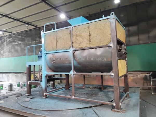 Reservatório de fermentação orgânica de estrume de aves / cinzas de grama / caule de milho