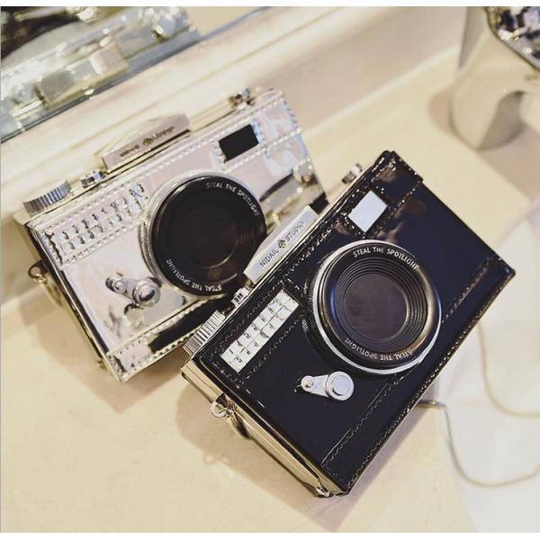 2016 summer new tide personality camera bag packet female European and American fashion chain shoulder bag Messenger bag
