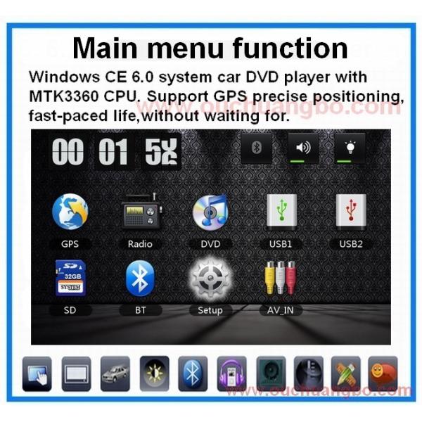 Ouchuangbo Touch Screen GPS Navigation for Universal Car DVD Video System RDS Bluetooth OCB-6205A