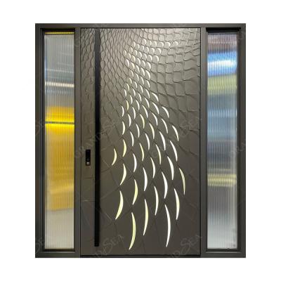 Italian Front Door Design Villa Pivot Entrance Security Luxury Front Pivot Door Modern Entry Black Aluminum Pivot Door