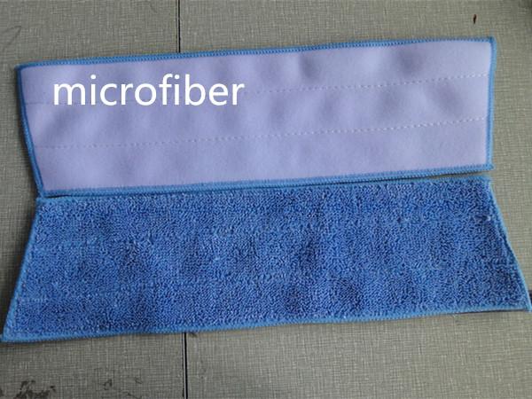 Almofadas molhadas torcidas 480gsm do espanador do absorvente do trapézio da trama do azul 13*41/47cm de Microfiber