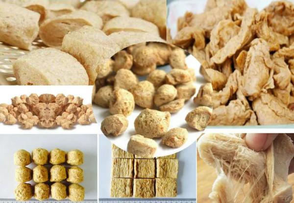 Energy Saving Soya Extruder Machine , Soya Nuggets Food Processing Equipment