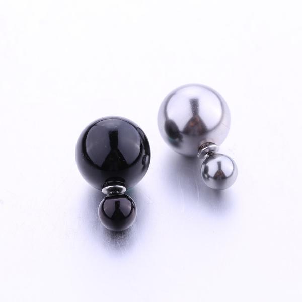 Hot Selling Paragraph Candy Color Round Ball Earring Double Side Shining Stud Earrings Big Acrylic Earrings For Women