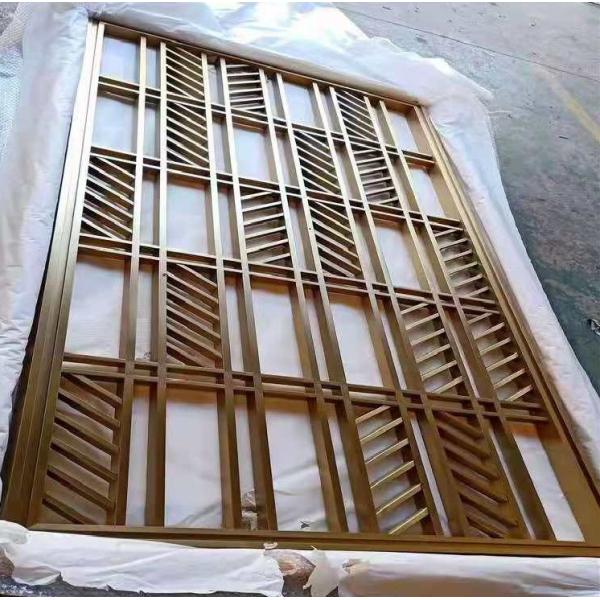 Tabique decorativo del oro del diseño de pantalla del panel del metal