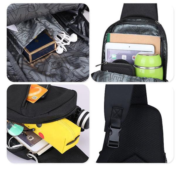 Foldable Waterproof Cross Body Sling Shoulder Messenger Chest Bag For Men and Women