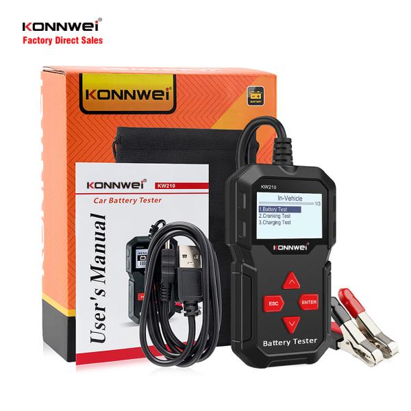 KONNWEI KW210 Automatic Smart 12V Car Battery Tester Auto Battery Analyzer 8 languages  STM32 chip