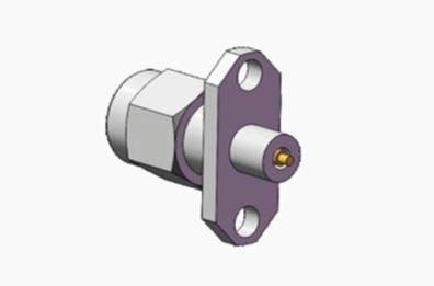 K2.92 Flange de dois furos de aço inoxidável masculino com conector de contato de microstrip