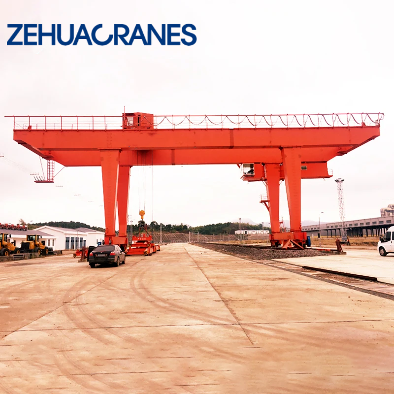 Customizable Heavy Duty Rail Mounted Container Gantry Crane for Port Terminal Freight Yard Lifting Equipment Zehua Factory