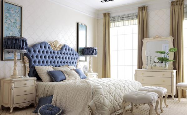 Exquisite style hand carved wood bedroom furniture sets Royal style antique furniture