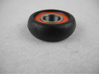 Black Fiberglass filled Nylon Parts , ylon Injection Moulded Ball bearing Wheel