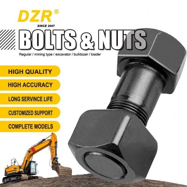 Excavator Track Bolt And Nut Head Grade M22*73Mm 330 Plow 5/8*2-1/2 OEM No. 4F3656/4K0367 Hex Flange M8