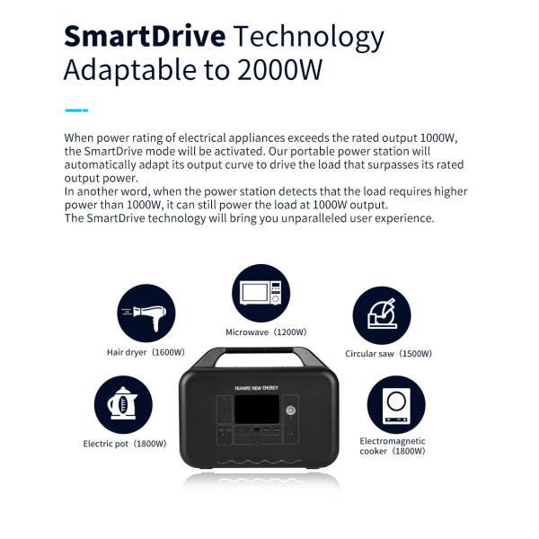 энергии дома резервного батарейного питания UPS 1000w LiFePO4 электростанция на открытом воздухе портативная