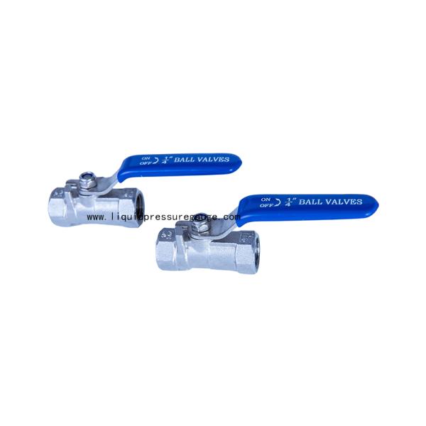 Stainless Steel 1 PC Ball Valve Standard Port 1/4 NPT Female To Female