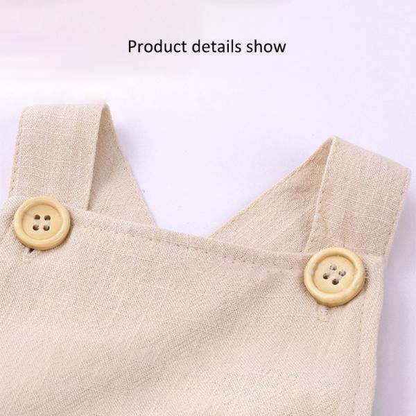 Custom Cotton Line Baby Clothes Baby Girls Romper Onesie Sleeveless Soft Clothes Baby Bodysuit