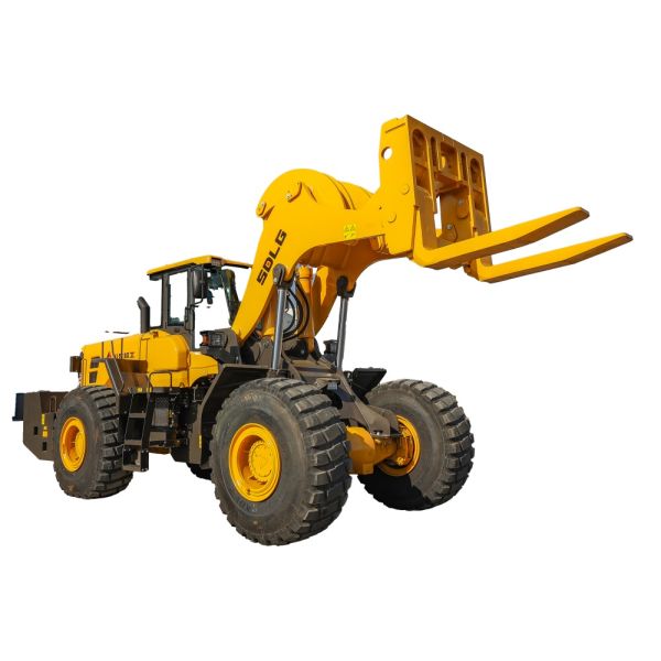 SDLG Lingong 22t 26t Pay Load Diesel Fork Lift Loader LFT22h LFT26f Marble Forks For Stone Quarry