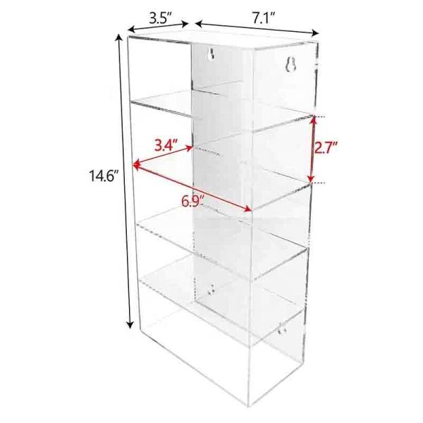 Acrylic Perspex Jewellery Display Stands Retail Wallet Shop Nail Polish Perfume Case With Shelves