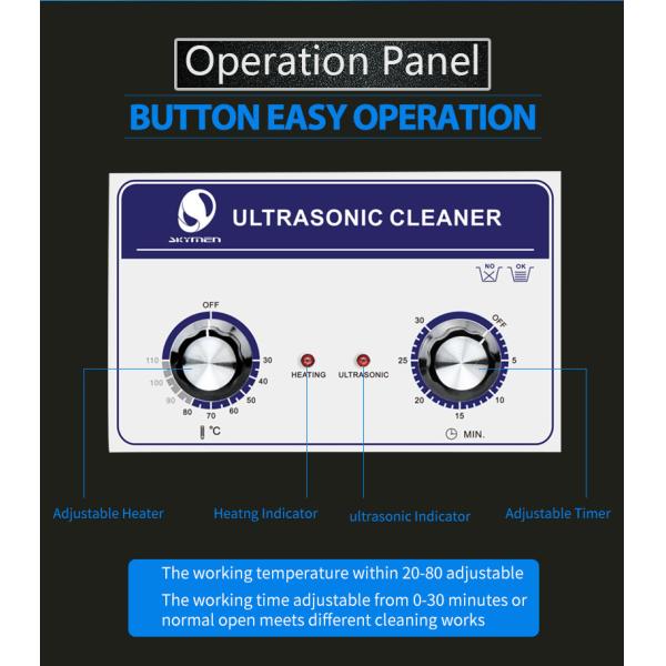 300W 80°C Heater Tabletop Ultrasonic Cleaner 10L