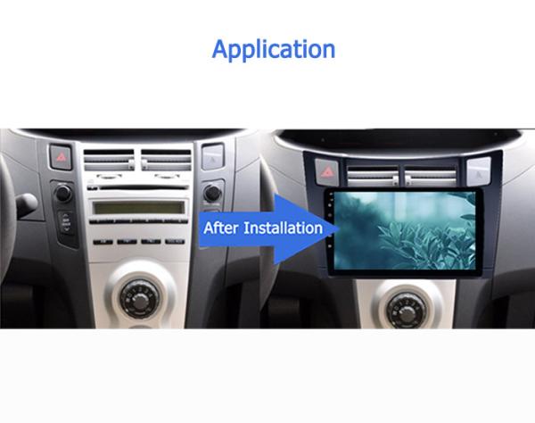 9 Inch 2 din GPS Navigation System Touch Screen Android Video Car Radio for Toyota Yaris 2005-2011 Car DVD player